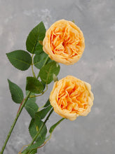 Load image into Gallery viewer, Real Touch English Rose Stem - Yellowish Orange