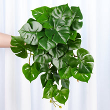 Load image into Gallery viewer, 16" Faux Turtle Leaf Hanging Plant