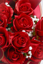 Load image into Gallery viewer, Eternal Romance: Dozen Real-Touch Roses with Baby's Breath Bouquet