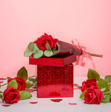 Load image into Gallery viewer, The Statement Rose: Single Red Latex Rose Bouquet