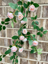 Load image into Gallery viewer, Mini Hanging Rose Garland 72" – Blush Pink