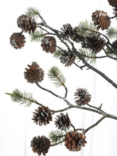 Load image into Gallery viewer, 35" Faux Evergreen Pine Cone Large Branch – Plant