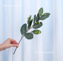 Load image into Gallery viewer, Faux Seeded Eucalyptus Leaf Stems – Green