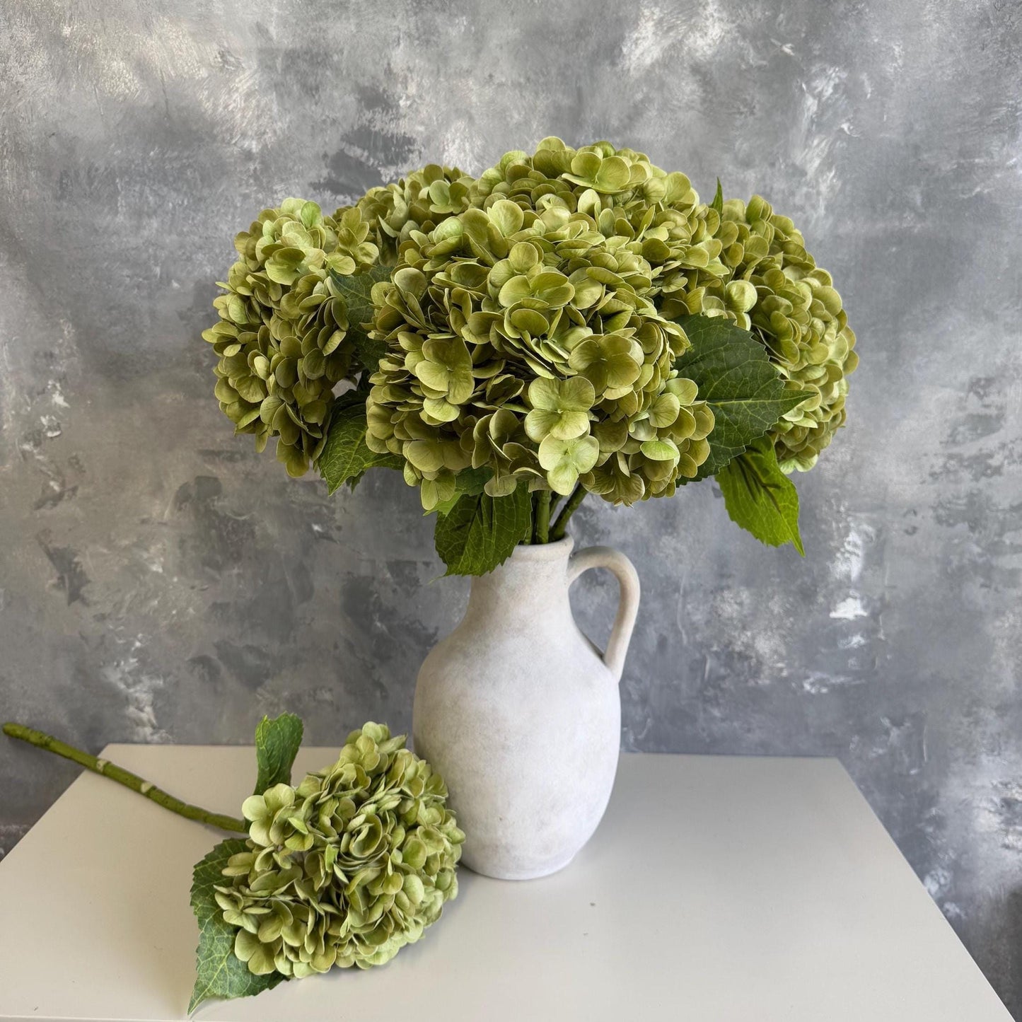 Antique matcha green hydrangea styling