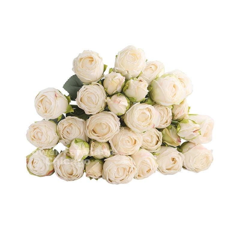 White dried look rose detail