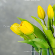 Load image into Gallery viewer, 7 Stems Faux Tulip - Yellow