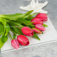 Load image into Gallery viewer, 7 Stems Faux Tulip - Bright Pink