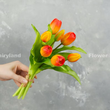 Load image into Gallery viewer, 7 Stems Faux Tulip - Orange