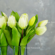 Load image into Gallery viewer, 7 Stems Faux Tulip - White