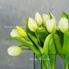 Load image into Gallery viewer, 7 Stems Faux Tulip - White