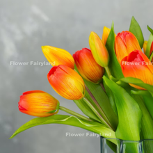Load image into Gallery viewer, 7 Stems Faux Tulip - Orange