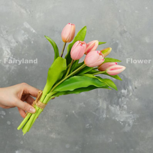 Load image into Gallery viewer, 7 Stems Faux Tulip - Light Pink