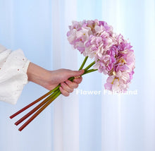 Load image into Gallery viewer, 3 Stems Dried Look Faux Hydrangea Bundle - Purple