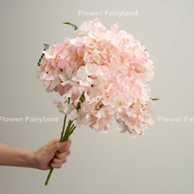 Load image into Gallery viewer, 5 Heads Hydrangea Bouquet - Light Pink Edge