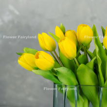 Load image into Gallery viewer, 7 Stems Faux Tulip - Yellow