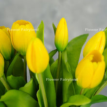 Load image into Gallery viewer, 7 Stems Faux Tulip - Yellow
