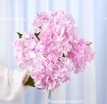 Load image into Gallery viewer, 5 Heads Hydrangea Bouquet - Light Pinkish Purple