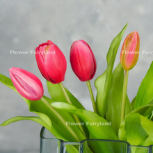 Load image into Gallery viewer, 7 Stems Faux Tulip - Bright Pink