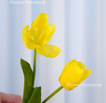 Load image into Gallery viewer, Real Touch Latex Tulip Stem - Yellow