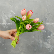 Load image into Gallery viewer, 7 Stems Faux Tulip - Light Pink