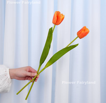 Load image into Gallery viewer, Real Touch Latex Tulip Stem - Orange