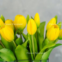 Load image into Gallery viewer, 7 Stems Faux Tulip - Yellow