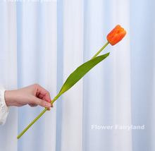 Load image into Gallery viewer, Real Touch Latex Tulip Stem - Orange