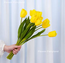 Load image into Gallery viewer, Real Touch Latex Tulip Stem - Yellow