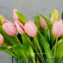 Load image into Gallery viewer, 7 Stems Faux Tulip - Light Pink