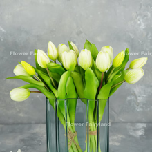 Load image into Gallery viewer, 7 Stems Faux Tulip - White