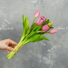 Load image into Gallery viewer, 7 Stems Faux Tulip - Mauve Purple