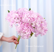 Load image into Gallery viewer, 5 Heads Hydrangea Bouquet - Light Pinkish Purple