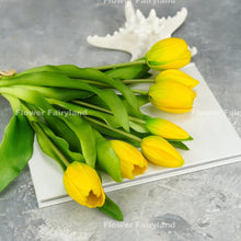 Load image into Gallery viewer, 7 Stems Faux Tulip - Yellow