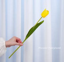 Load image into Gallery viewer, Real Touch Latex Tulip Stem - Yellow