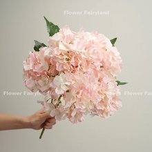 Load image into Gallery viewer, 5 Heads Hydrangea Bouquet - Light Pink Edge