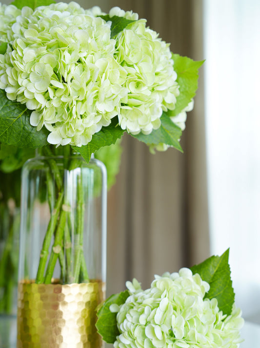 Real Touch Huge Hydrangea Stem - Pale Green