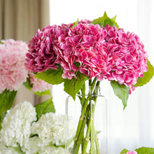 Load image into Gallery viewer, Real Touch Huge Faux Hydrangea Stem - Magenta