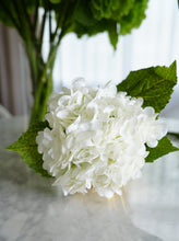 Load image into Gallery viewer, Real Touch Huge Faux Hydrangea Stem - White