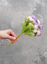 Load image into Gallery viewer, 15 Heads Mini Rose Small Bouquet - Purple