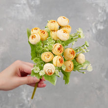 Load image into Gallery viewer, 15 Heads Mini Rose Small Bouquet - Yellow