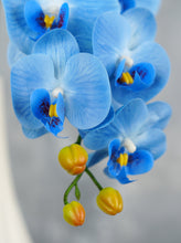 Load image into Gallery viewer, 38" Real Touch 9 Heads Orchid Stem - Blue