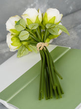 Load image into Gallery viewer, 10 Stems Dried look Rose Bouquet - White