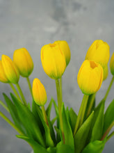 Load image into Gallery viewer, 5 Stems Faux Tulip - Yellow