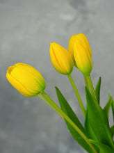 Load image into Gallery viewer, 5 Stems Faux Tulip - Yellow