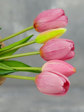 Load image into Gallery viewer, 5 Stems Faux Tulip - Mauve