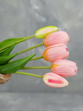 Load image into Gallery viewer, 5 Stems Faux Tulip - Light Pink