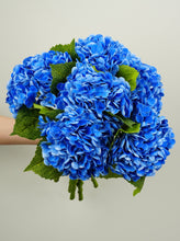 Load image into Gallery viewer, Real Touch Huge Faux Hydrangea Stem - Dark Blue
