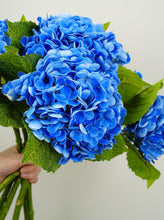 Load image into Gallery viewer, Real Touch Huge Faux Hydrangea Stem - Dark Blue