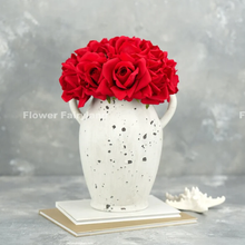 Load image into Gallery viewer, 5 Stems Real Touch Moist Latex Rose Bouquet - Bright Red
