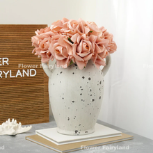 Load image into Gallery viewer, 5 Stems Real Touch Moist Latex Rose Bouquet - Dusty Rose